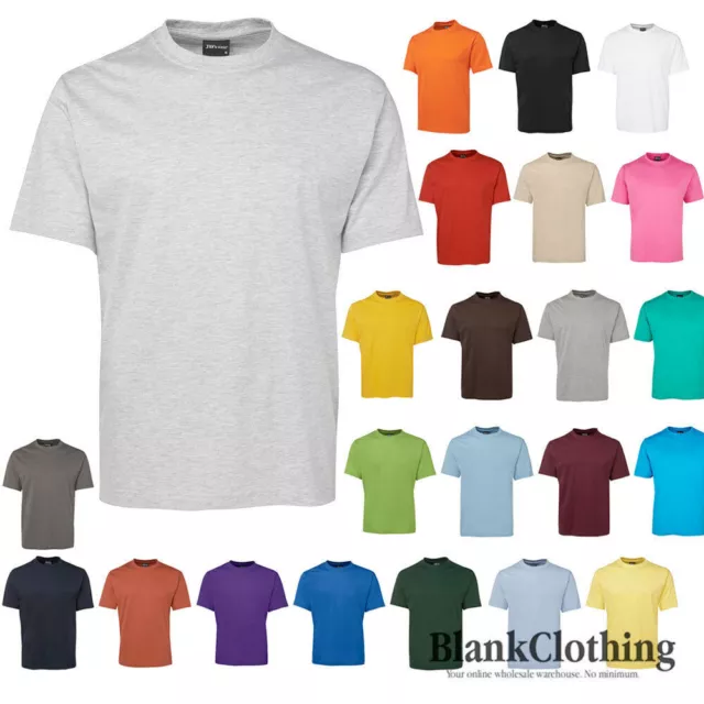 Mens Plain 100% Cotton Tee Shirt | Adults Unisex Blank TShirt | Plus Size S-5XL