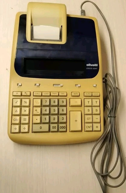 OLIVETTI LOGOS 694T Calcolatrice A Scontrino Funzionante Originale ...