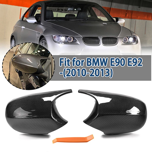 3K Real Carbon Fiber M3 Style Side Mirror Cover Caps Fit For BMW E90 E92 E93 LCI
