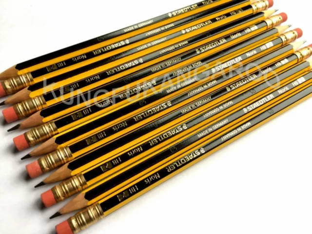 Staedtler Hb2 Pencils - Eraser Tip - Drawing Sketching School Art Joiner Builder