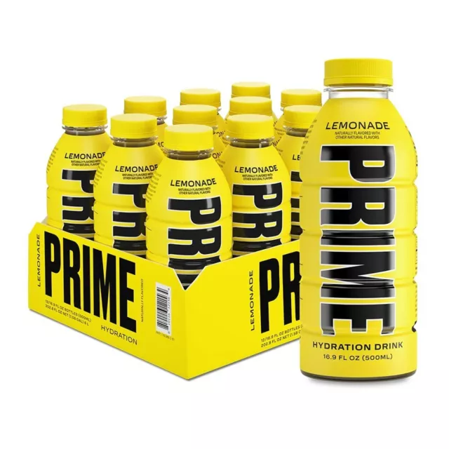 PRIME Hydration LEMONADE 16.9 oz Bottles (Pack of 12)