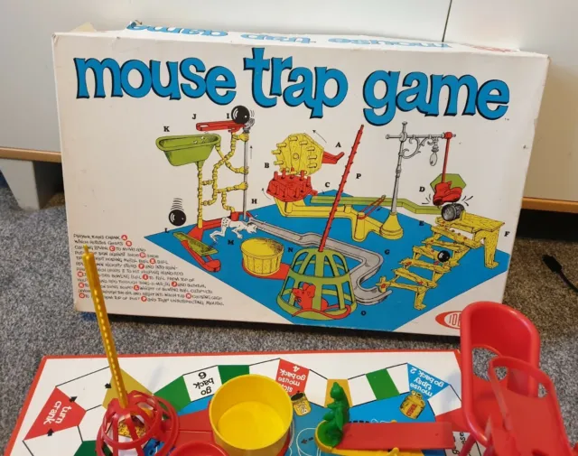 Vintage Original 1963 Mouse Trap Board Game by Ideal - Boxed & 99% Complete ⏬ 3