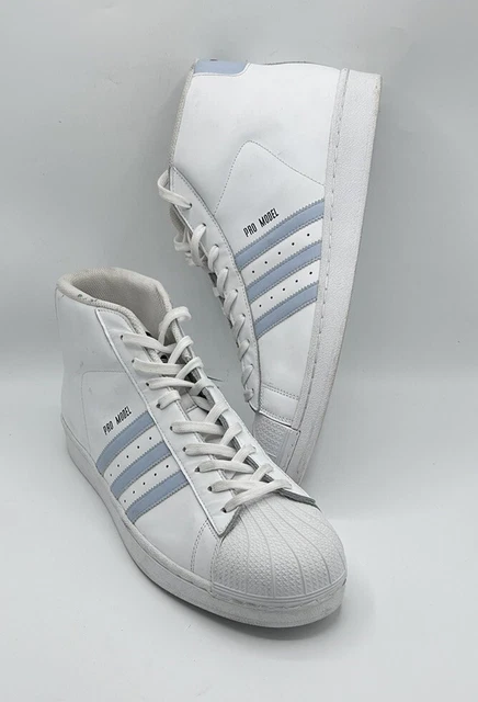 ADIDAS PRO MODEL White Grey sneaker shoes mens High Tops size 14 Read 59.99 PicClick