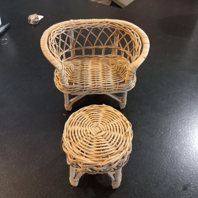 Gros Lot Mobilier Miniature Poupée – Échelle Salon – Années 60 – Bois – Singer