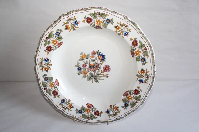 Plat rond et creux en faïence de Gien décor Moustiers Olerys diamètre 31.5 cm