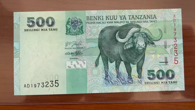 (Set 4) Tanzania P35, 36, 37, 38 2003Nd 500, 1000, 2000, 5000 Shilingi Raw Gem