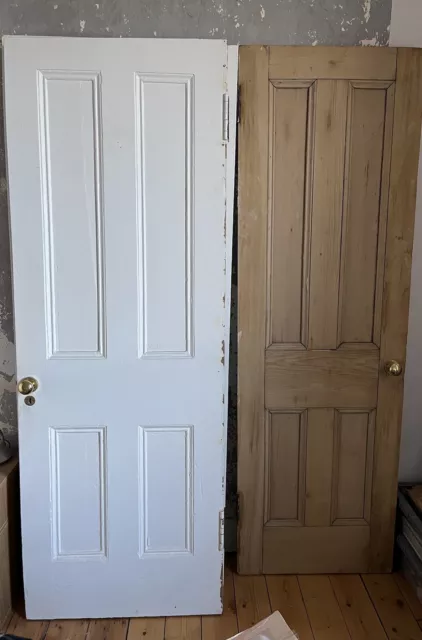 Five Victorian 4 Panel Pine Doors