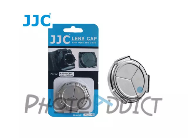 JJC ALC-3S Auto Lens Cap for PANASONIC DMC-LX3 Silver Body