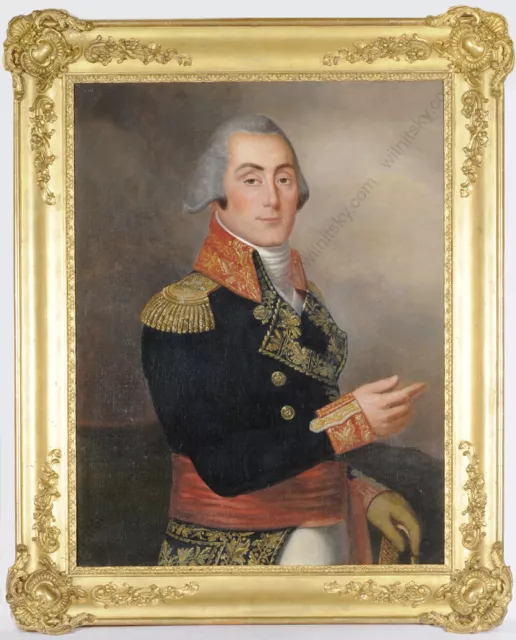 "Napoleonic General Jean-Baptiste Rivaud", important portrait, oil/canvas, 1802