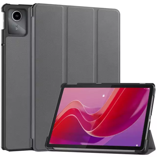 Hülle für Lenovo Tab M11 Bizon Case Cover Futeral Tasche Etui Grau