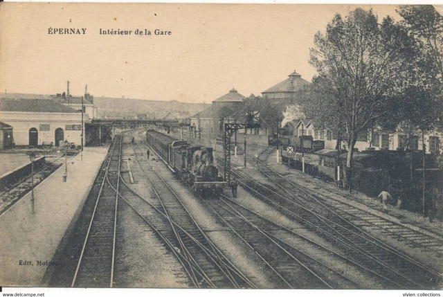 Epernay (51 Marne) station interior - train station - ed. Circulated Sparrow