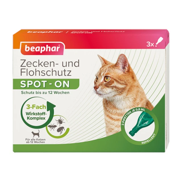 Beaphar Garrapatas- Y Antipulgas Spot-On para Gatos Parásitos Ugeziefer