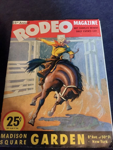 RARE VINTAGE RODEO Magazine 1950 Madison Square Garden Coca Cola Levis ...