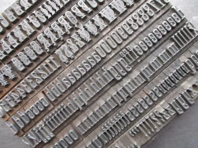Letterpress Printing 36 Pt Johnson Foundry Ornate Metal Type Set ***Rare***