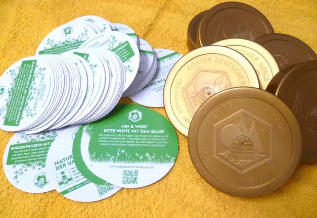 60x DIB Deckeleinlagen+Deckel für Honiggläser 500gr. 👍SONDERPOSTEN👍