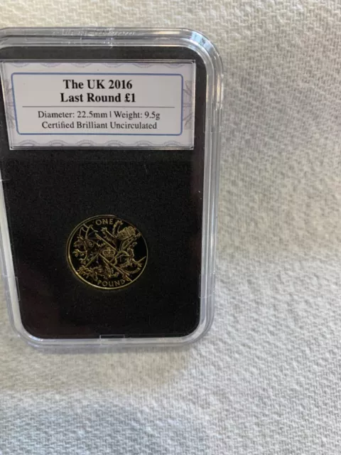 2016 Uk £1 "The Last Round Pound" Brilliant Uncirculated One Pound Coin