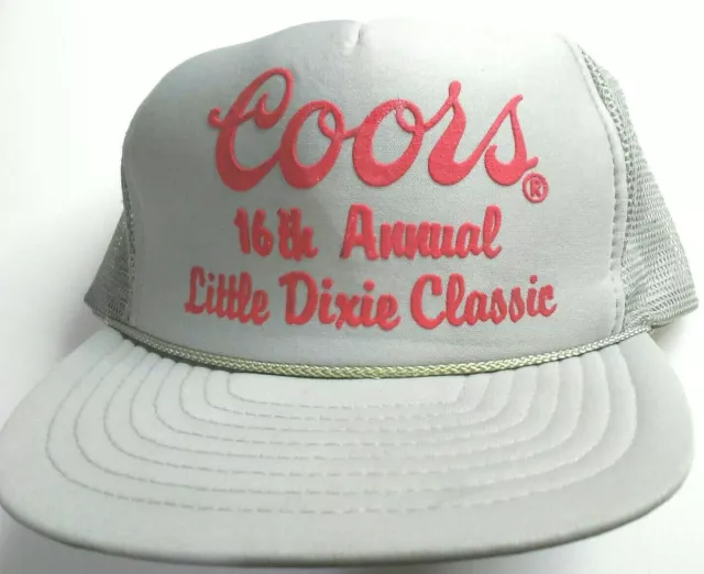 Coors Foam Mesh Gray Nissin Snapback Ball Cap 16th Annual Little Dixie Classic