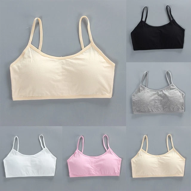 Reggiseno nuovo di qualità per ragazze crop top età 9-12 anni schiena traspirante taglia ree
