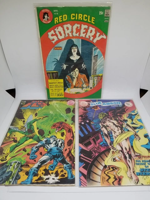 Red Circle Comics Lot of 3: Sorcery #6, The Fly #4, & Blue Ribbon #3