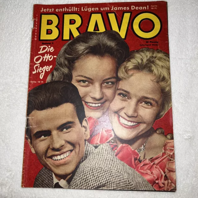 Bravo 1958 Nr.9 Lügen um James Dean  Zeitschrift Romy Schneider