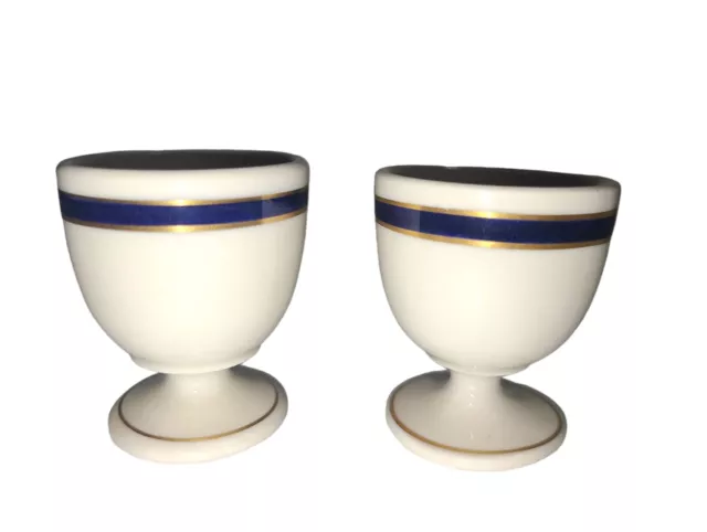 2  Union Pacific UP Railroad The 49er Blue & Gold Lamberton Scammell Egg Cups