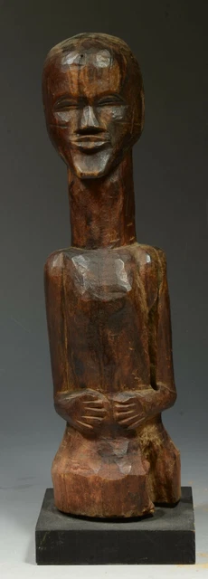 African Songye Congo carved wood power figure with tack in head