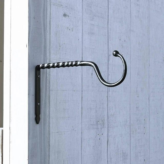 Wrought Iron Twisted Jumbo Bracket, Small, 14 In. W Black Powder Coat Finish 6