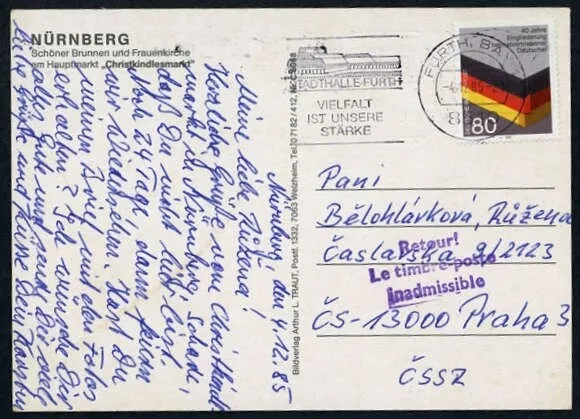 1985, Bundesrepublik Deutschland, 1265, Brief - 1763257