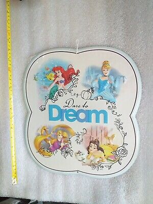 13" Disney princess DARE TO DREAM 3d cutout USA STEEL plate display ad Sign