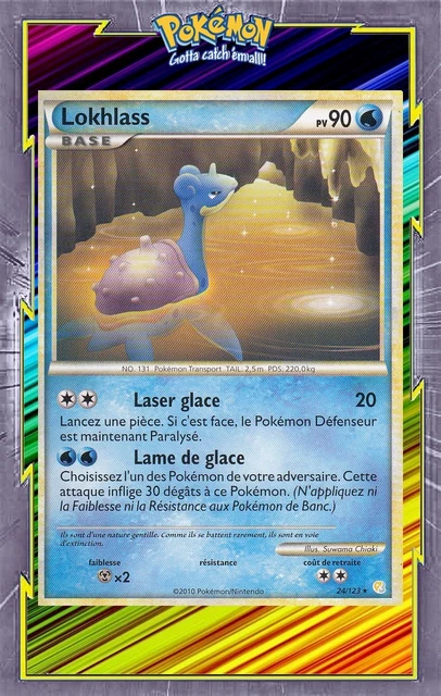 Lokhlass - HS:HeartGold SoulSilver - 24/123 - Carte Pokemon Française