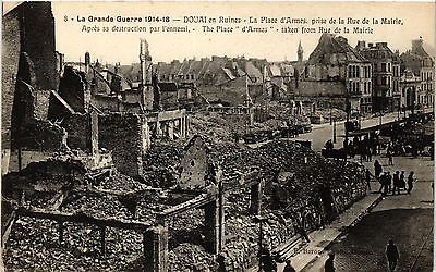 CPA DOUAI in ruins - La Place d'Armes taken from Rue de la Mairie (422824)