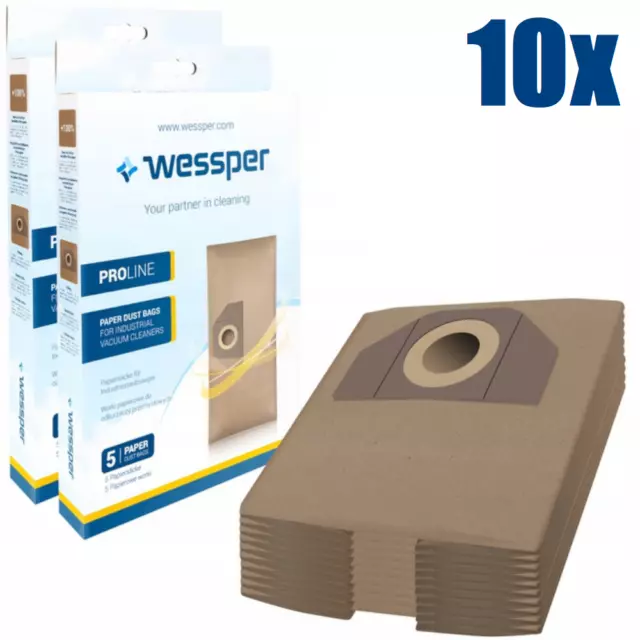 10x sacs d'aspirateur pour 6.959-130.0 Kärcher MV3 WD3 series