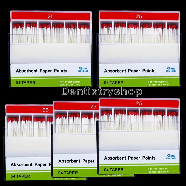 5X AZDENT Dental Root Endodontic Absorbent Paper Point Taper 0.04 25# Disposable