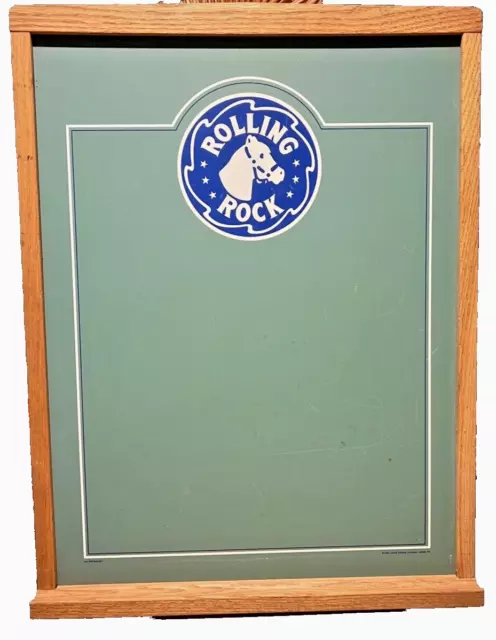 Vintage Rolling Rock Beer Sign Chalkboard 1996 Latrobe Brewing 18 x 24 Bar Shop