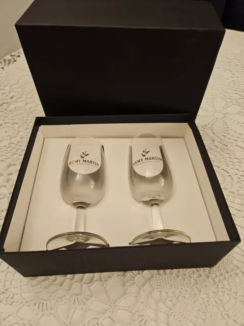 Boxed 2 X Remy Martin Fine Champagne Cognac Brandy Glasses