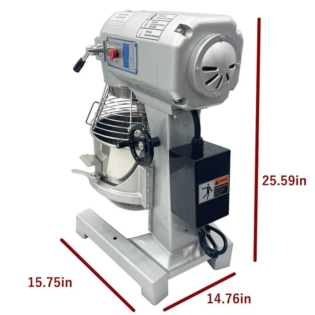 Teig Lebensmittelmixer 3 Gang 450w 10L Bäckerei Mixer Rührer Mischmaschine 8