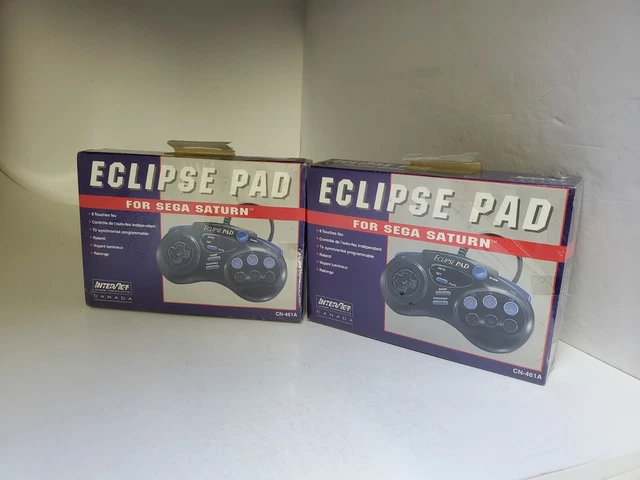2 Neuf Interact Usine Scellé Eclipse Contrôleurs Coussinets pour Sega Saturne #