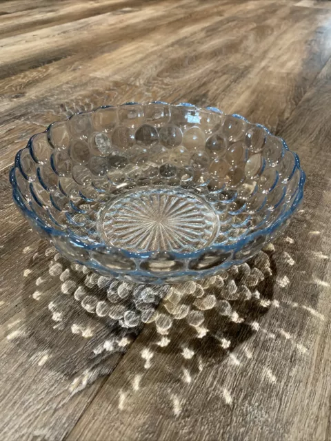 Anchor Hocking 8" Serving Bowl - Sapphire Blue Bubble Pattern