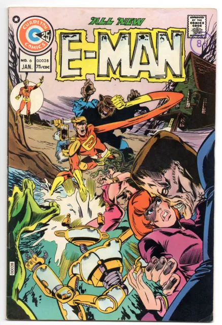 E-Man No 6 Jan 1975 (VFN) Charlton Comics, Bronze Age (1970 - 1979)