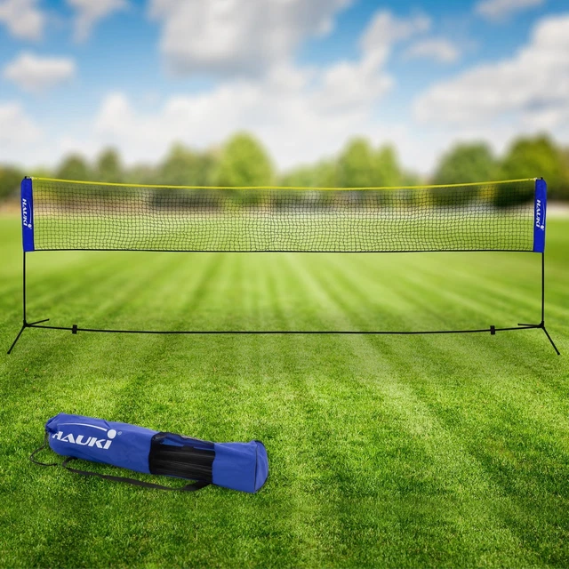 Filet De Badminton/volley-ball Extérieur 6,5x0,5m - Pliable Et Portable Pour Jardin/parc
