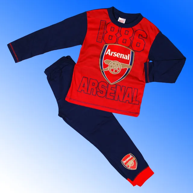 Boys Genuine Official Arsenal FC Football Pyjamas #AFC Age 2-12 Years