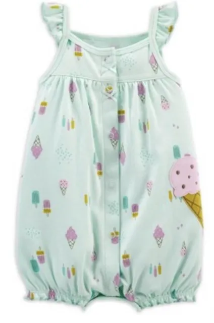 Baby Girls Child Of Mine Carters Outfit Light Green Ice Cream 3-6M Nwt