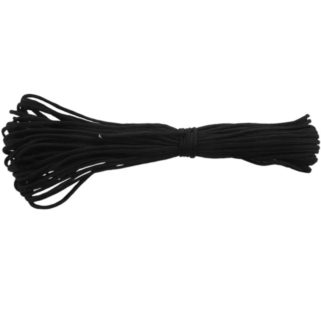 3X(100 ft 550 Paracord Survival Cord Parachute Rope - Black J6Y4)5762