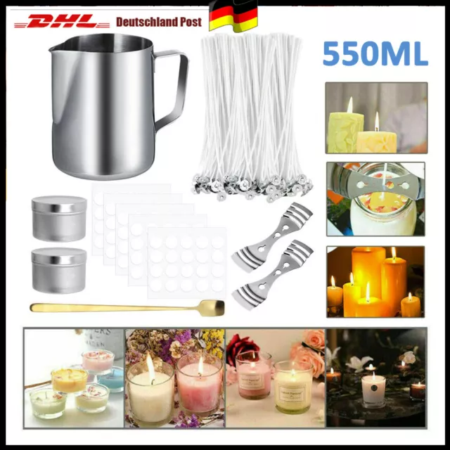 112 STK Kerzenherstellung Kit DIY Kerzen Handwerk Werkzeug Duftkerze Geschenk DE