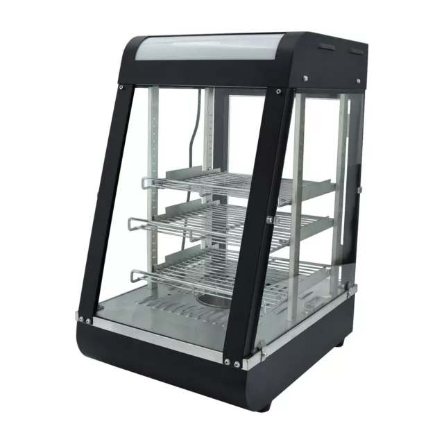 3 Tier Commercial Food  Warmer Display Pie Pizza Countertop Cabinet Showcase 1KW