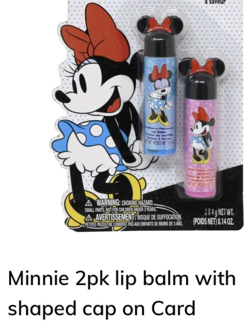 DISNEY  Minnie Mouse Lip Balm 2 Pack Cotton Candy-Blueberry