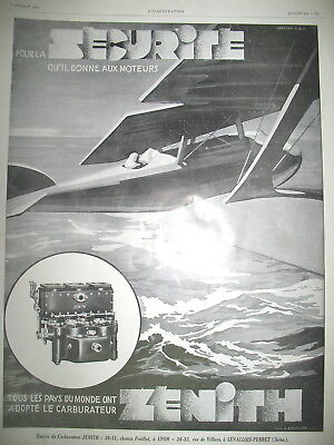 1970 PUB CARBURATEUR ZENITH AVIATION CONCORDE OLYMPUS 593 ORIGINAL FRENCH AD 