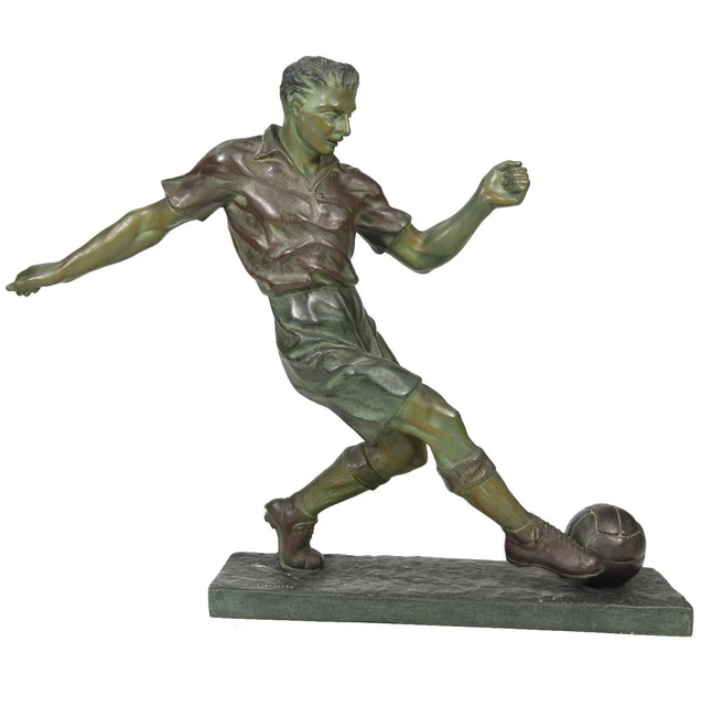 Cendrier Ancien En Régule – Thème Sportif, Vers 1930, Collection