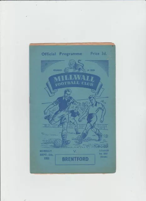 MILLWALL v BRENTFORD - 1955/56