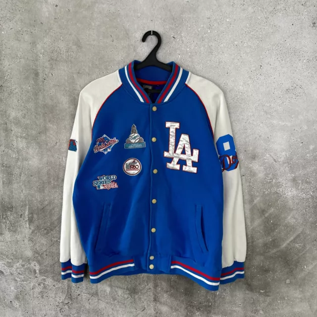 Los Angeles Dodgers Baseball Bomber Jacket Cooperstown Majestic Mlb Size L